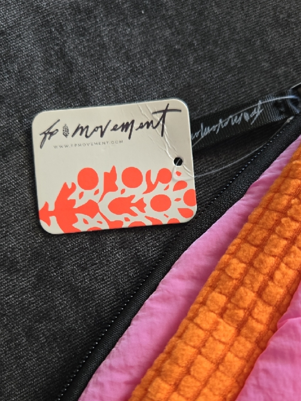 Free People Pink and Orange Quilted Crossbody Sling Bag - Picture 2 of 6